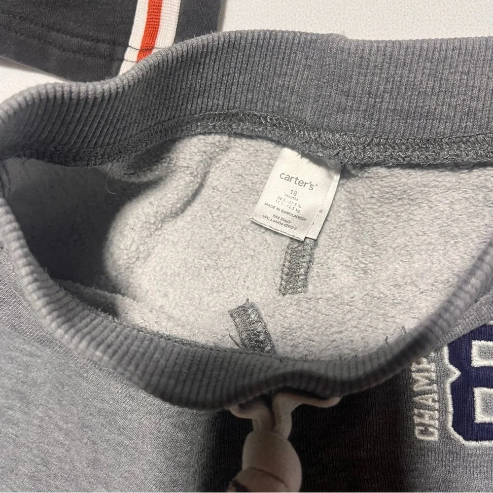 Carter's Black and Gray Kids Set of 2 Joggers with Sporty Patches
